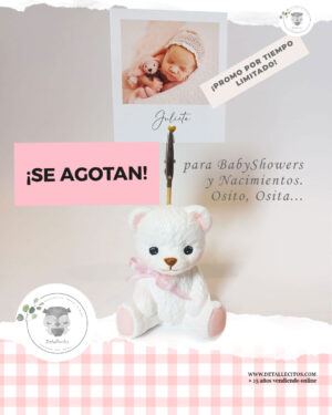 Souvenir Osito / Osita con PINCHITO - SIN TARJETA - Ideal Nacimientos