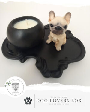 Vela de Soja Pet Lovers Box con Cuenco en Yeso