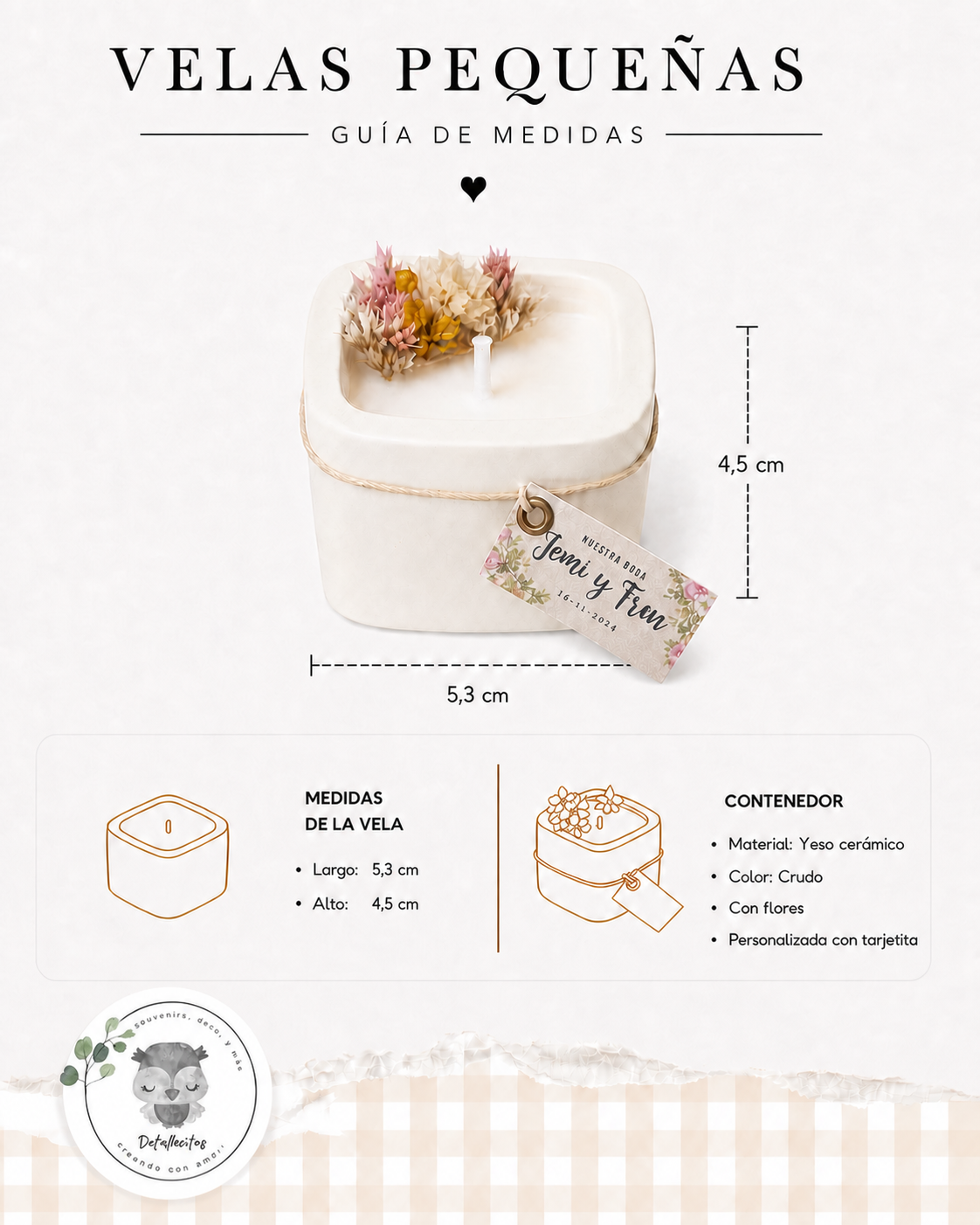 Velas Pequeñas de Yeso Cerámico · Varios Formatos - Imagen 11