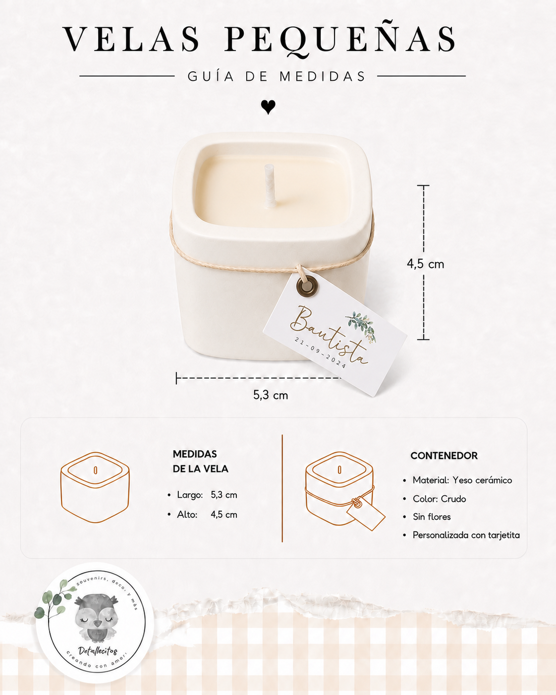 Velas Pequeñas de Yeso Cerámico · Varios Formatos - Imagen 12